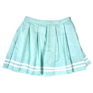 NWT Hot Topic || Pastel Blue Striped Cheer Academia Skirt Pleated Mini Skirt M